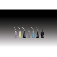 Plasdent Bent Needle Tips - 22Ga. Grey (100pcs/bag)